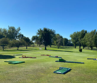 A mini golf course is seen. Mike's Trackless Trains offers portable mini golf in Central Illinois and the Quad Cities