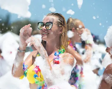 A dance party with Foam Party Rental in Peoria IL